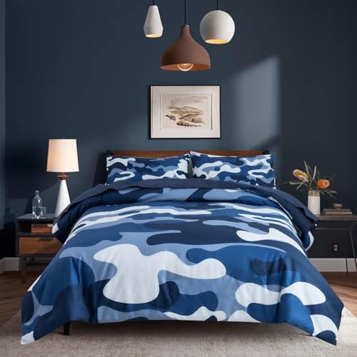 Holawakaka Camouflage Comforter Set 5 Pieces Full Size