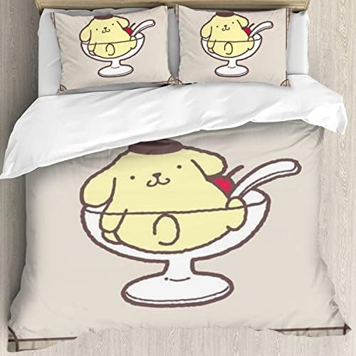 3D Pompompurin Duvet Cover Set 3 Piece Kids Bedding