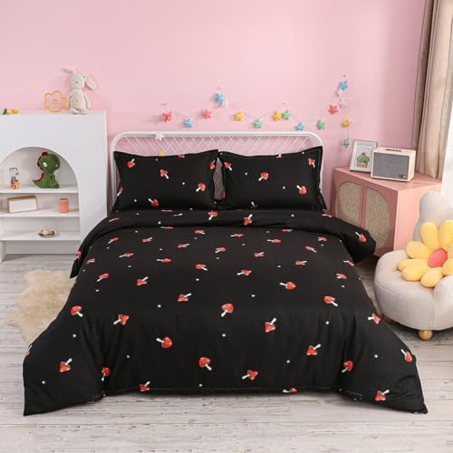 Erosebridal Cute Mushroom Duvet Cover Set Queen Size