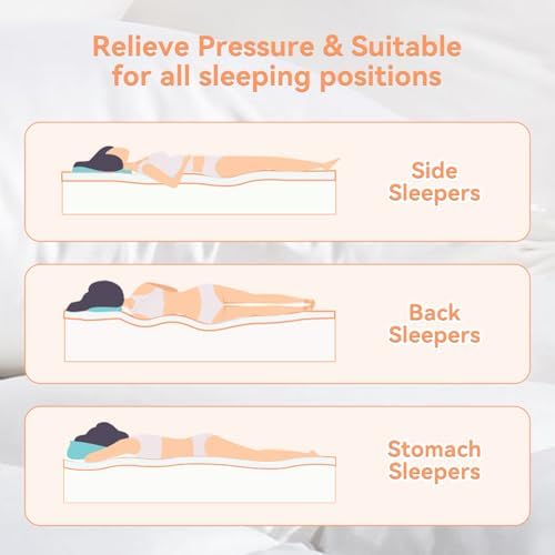 Topllen Twin Mattress Topper for Back Pain Relief