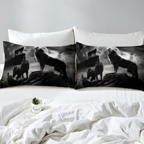 Erosebridal Wolf Duvet Cover Set Queen Size