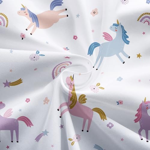 MUSOLEI Unicorn Fitted Sheet Set for Kids