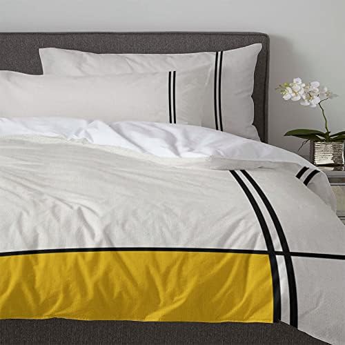 Boanket 3-Piece Geometric Duvet Cover Set with Zipper Closure