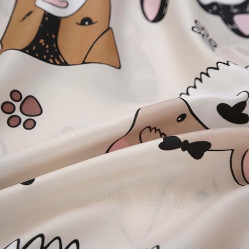 SDY 4PCS Dog Bedding Sheets Set Twin Size Kawaii Pattern
