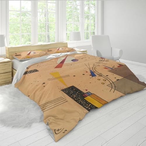 HOBBOY 3-Piece Duvet Cover Set with Zipper Pillowcases 1