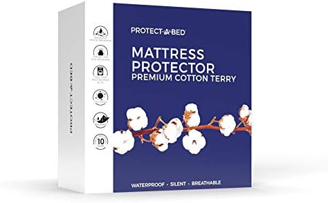 Protect-A-Bed Premium Cotton-Terry Mattress Protector Waterproof 5-Sided King