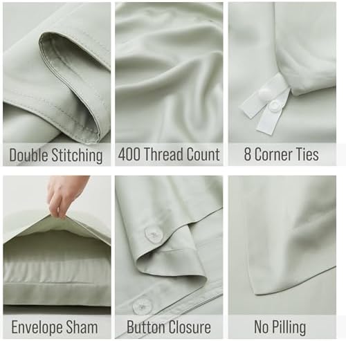 Bella Coterie Bamboo Viscose Queen Duvet Cover Set