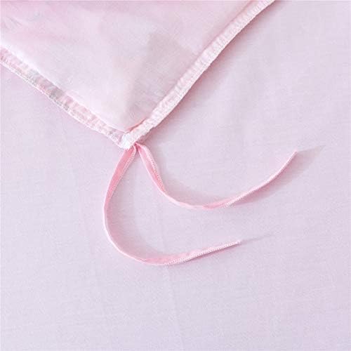 FADFAY Pink Rose Floral Duvet Cover Set Twin XL 4Pcs