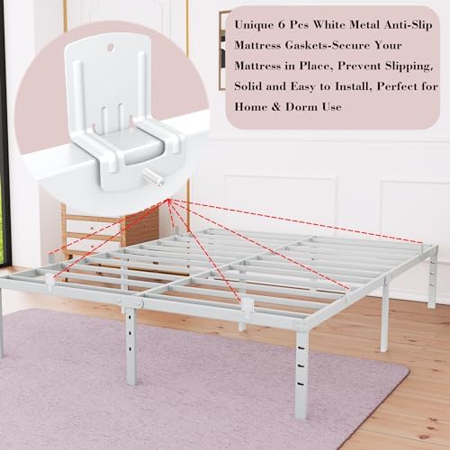 BetLife Unique 6 Pcs Metal Anti-Slip Mattress Gaskets - White 1