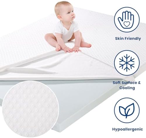EDILLY 3 Inch Cooling Gel Memory Foam Mattress Topper Twin XL 1