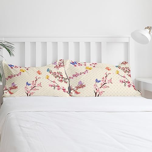3 Piece Queen Bedding Set with Zipper Closure and Butterfly Print