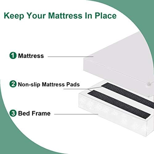 TEUVO Non Slip Mattress Pad with Hook Loop Tape