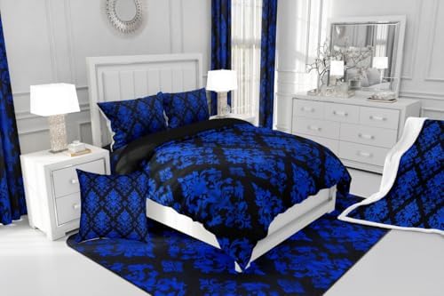 Erosebridal Blue Damask Duvet Cover Set Toddler Size 1