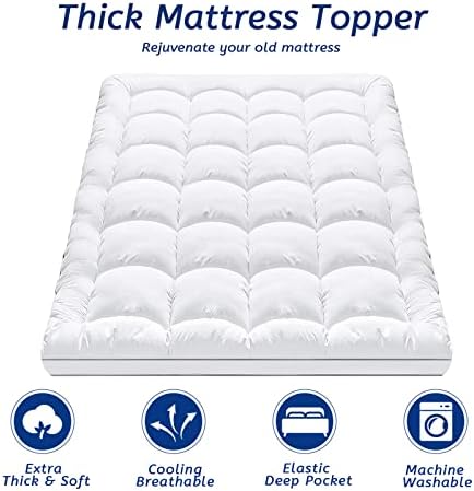MATBEBY Twin Mattress Topper for Back Pain Support