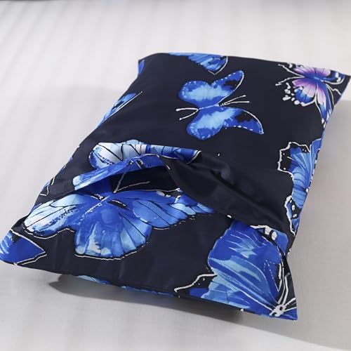 SDIII Blue Butterfly Duvet Cover Set with 2 Pillowcases