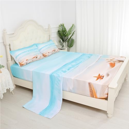 FUYEUN Beach Bedding Set Twin Size for Kids