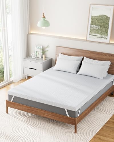 PERLECARE Queen Mattress Topper 4 Inch Cooling Memory Foam Pad