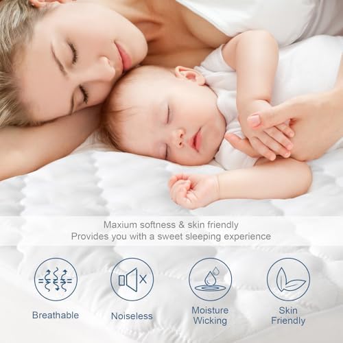 SPRINGSPIRIT 2 Pack Twin Mattress Protector Waterproof Quilted