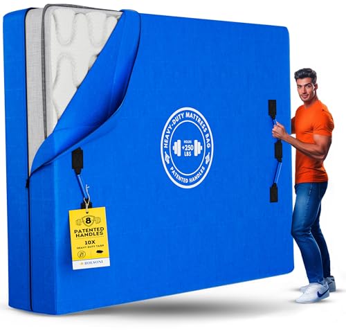 Bolsoni Mattress Encasement Heavy Duty Reusable Tarp with Zipper and Handles