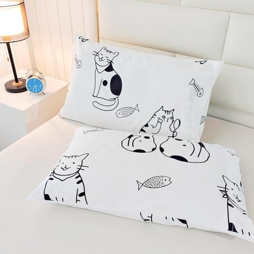 SDY 3PCS Queen Size Cat Comforter Set with Pillowcases 1