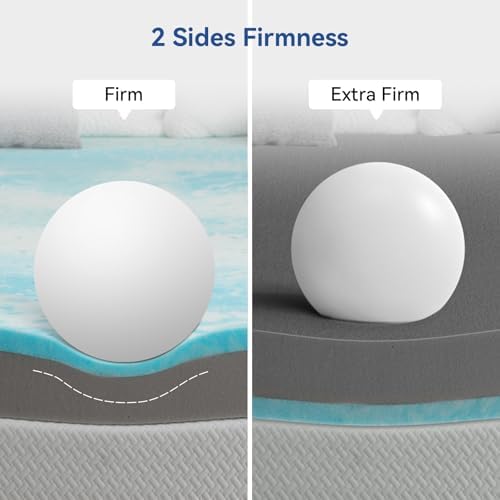 WEUP 4 Inch Firm Mattress Topper with Reversible Support