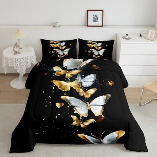Feelyou Butterfly Comforter Set Queen Size