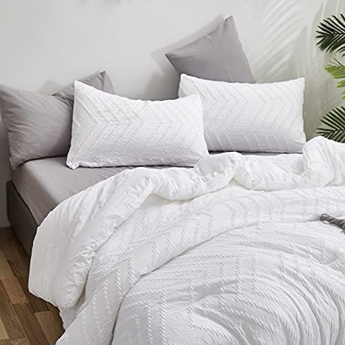 Houseri Boho White Comforter Set Twin 1