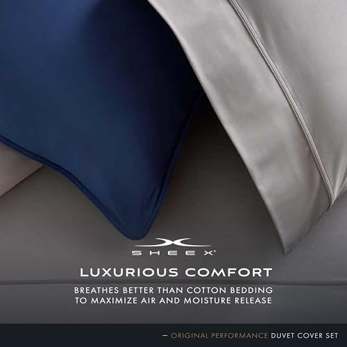 SHEEX Cooling Duvet Cover Set FullQueen Black 1