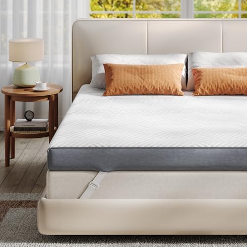 EnHomee 3 Inch Queen Memory Foam Mattress Topper with Cooling Gel