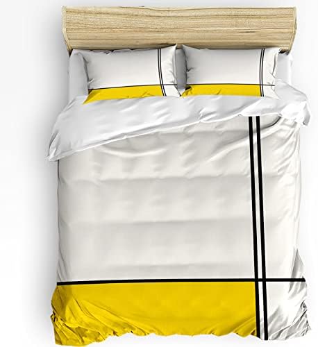 Boanket 3-Piece Geometric Duvet Cover Set with Zipper Closure