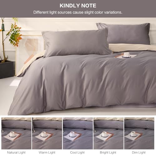 SAPHREAS Purple Duvet Cover Queen Set 3 Pieces
