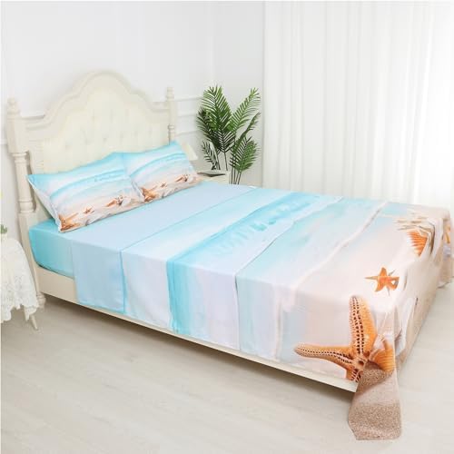 FUYEUN Beach Bedding Set Twin Size for Kids