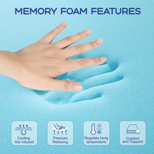 VALUXE 3 Inch Cooling Gel Mattress Topper