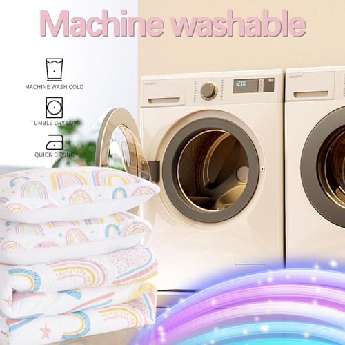 BEDMUST Kids Rainbow Comforter Set - 3PCS Twin Size