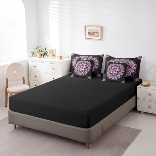 Erosebridal Bohemian Mandala Comforter Set 7pcs Queen Size