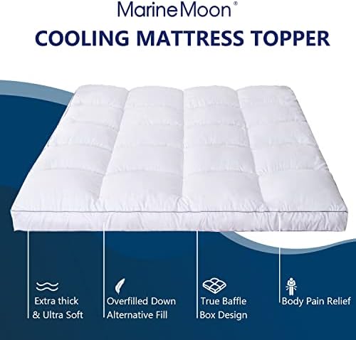 Marine Moon Queen Mattress Topper Cooling Plush