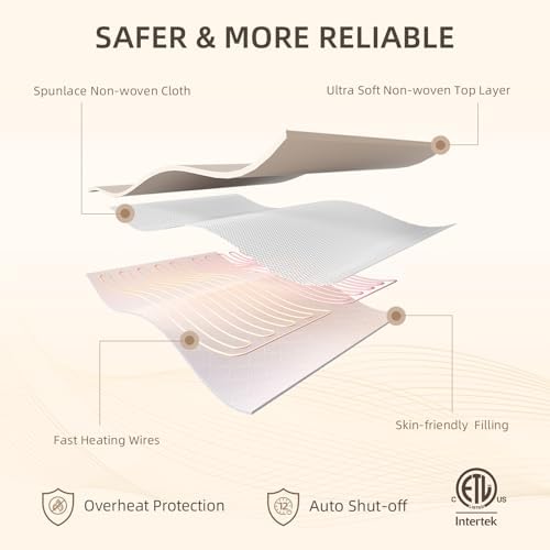 Bwarm Electric Heated Mattress Pad Mini Twin 31 x 55
