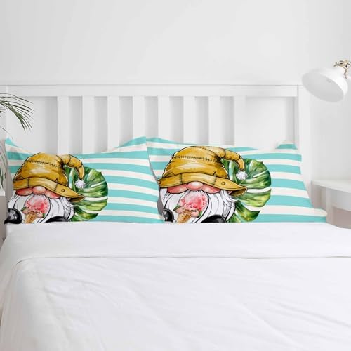 Boanket 3-Piece Queen Bedding Set with Zipper and Tropical Leaves Pattern