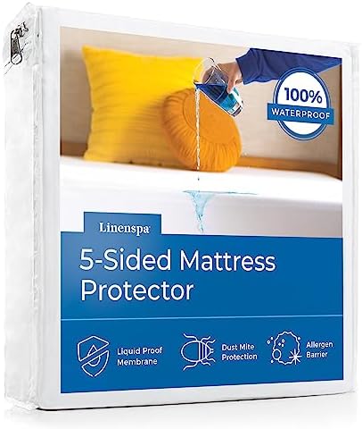 Linenspa Waterproof 5-Sided Mattress Protector Twin 1