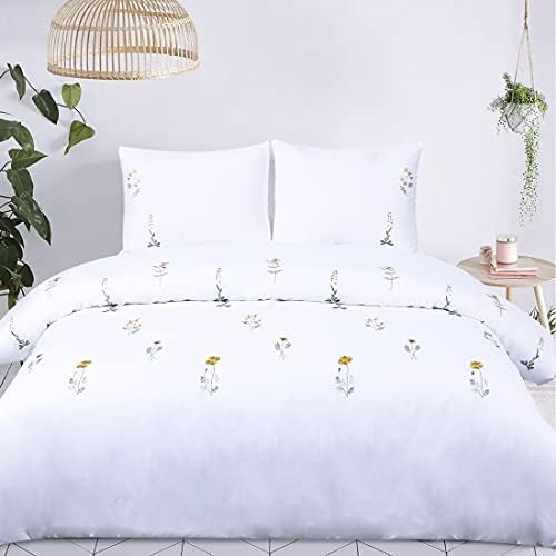 YINFUNG Floral Duvet Cover Set Queen Size 3 Pieces 90x90