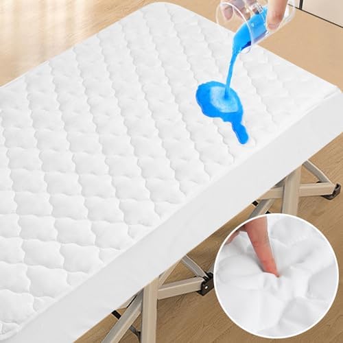 SPRINGSPIRIT Waterproof Cot Mattress Protector with Quilted Design and Deep Pocket