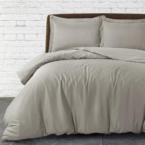 SereneSleep Linen Duvet Cover Set - Twin Size 2Pcs