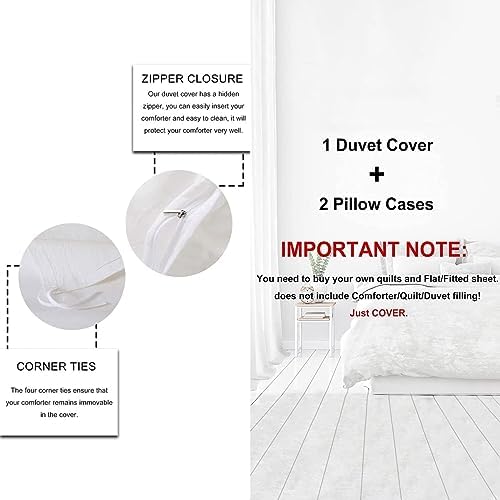 Erosebridal Natural Cotton Duvet Cover Set