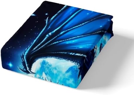 Castle Fairy Dragon Fitted Sheet Twin Size 3D Design