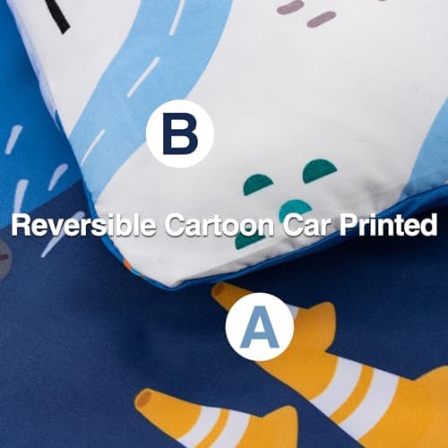 A Nice Night 5Pcs Bed in a Bag Race Car Comforter Set