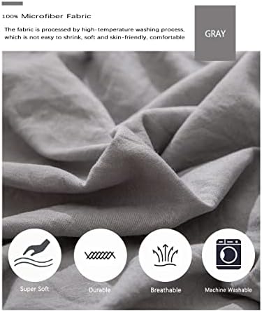 IHOUSTRIY Twin Duvet Cover Set with Pom Poms and Zipper