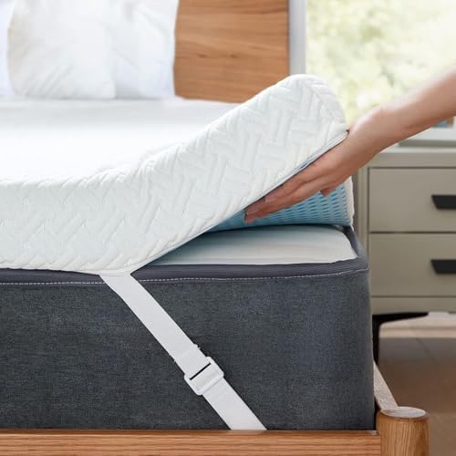 PERLECARE Queen Mattress Topper 4 Inch Cooling Memory Foam Pad