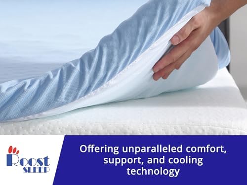 ROOST SLEEP Cool Cloud 3 Inch Gel Memory Foam Mattress Topper