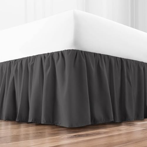 3 Sided Split Corner Dust Ruffled Bedskirt - 10 Inch Drop