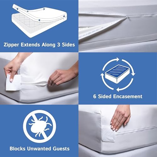 Four Seasons Essentials Twin Mattress Encasement Zippered Waterproof Protector